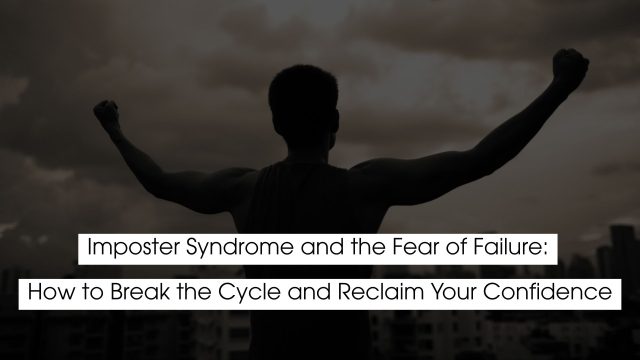 Silhouette of a confident person standing with arms raised against a cloudy sky, symbolizing overcoming imposter syndrome, fear of failure, and reclaiming self-confidence.